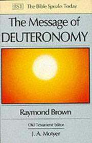 The Message of Deuteronomy book cover